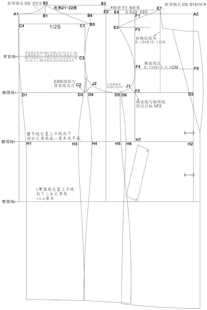 Shoulder-fitting overcoat drawing method