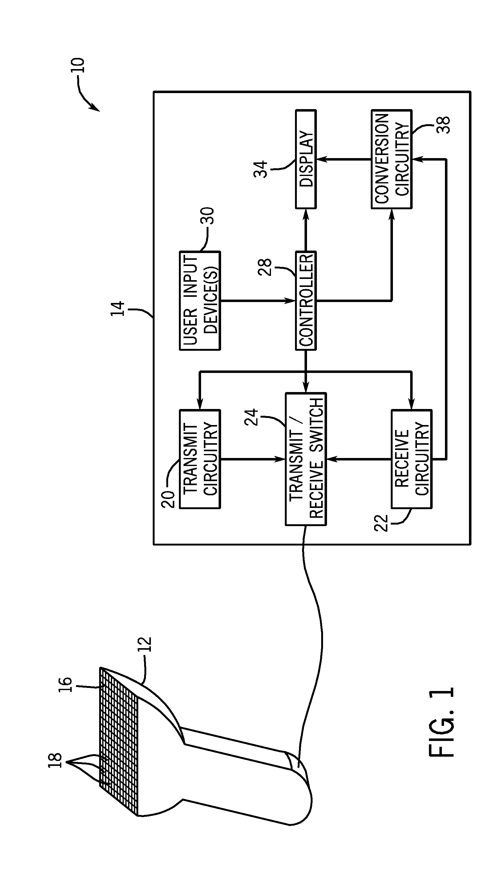 Ultrasound imaging with ray casting and software-based image reconstruction