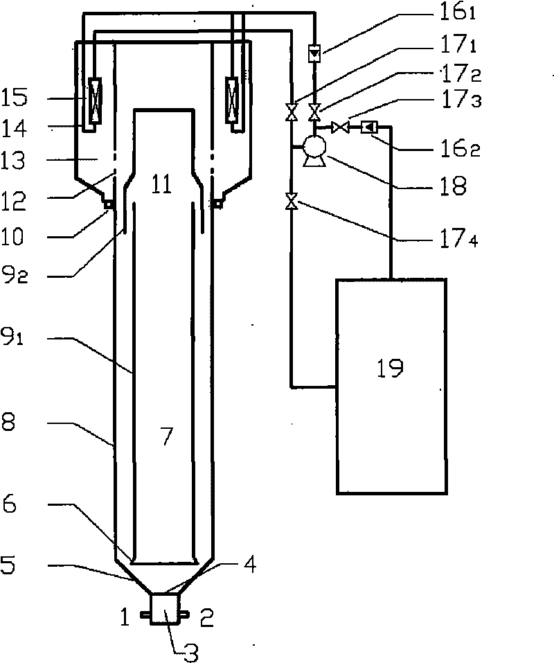 Three-phase fluidized-bed reactor