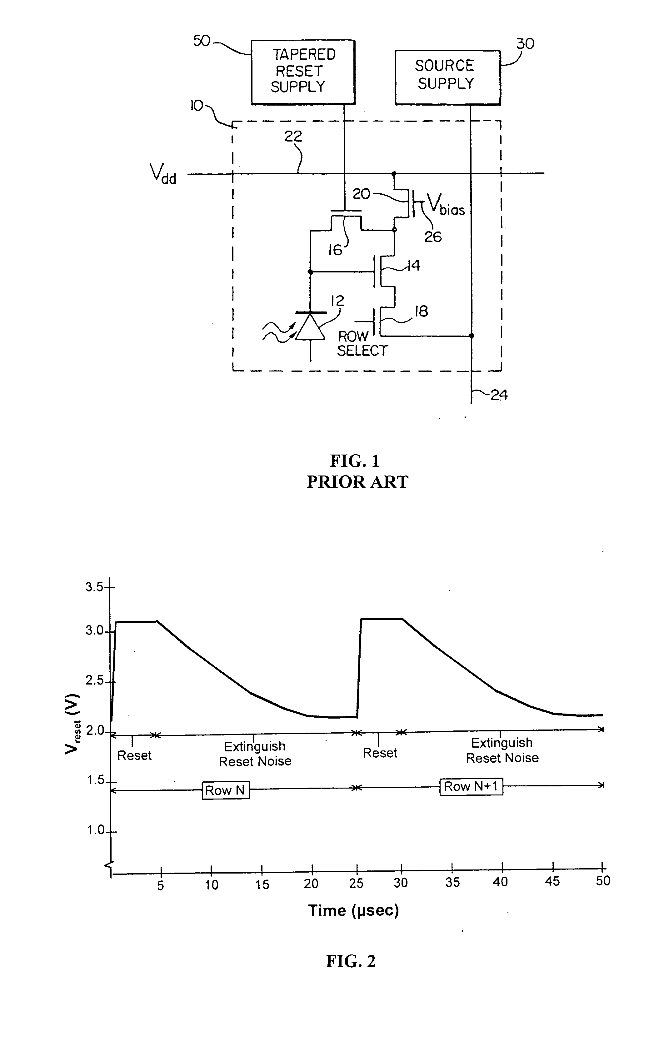 Low noise CMOS amplifier for imaging sensors