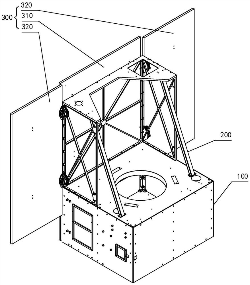Box plate and frame combined type satellite configuration