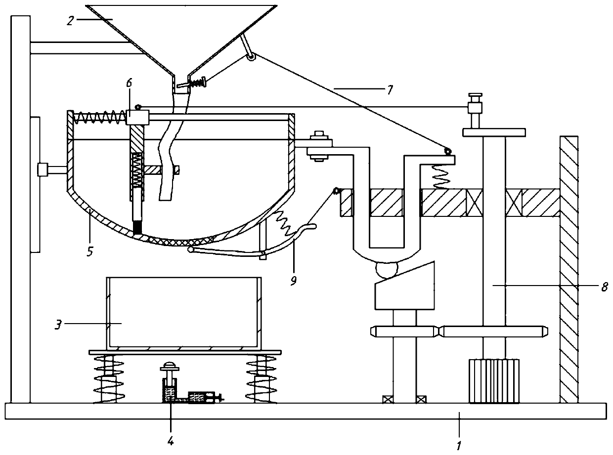 Adjustable quantitative filtering and screening machine for flour