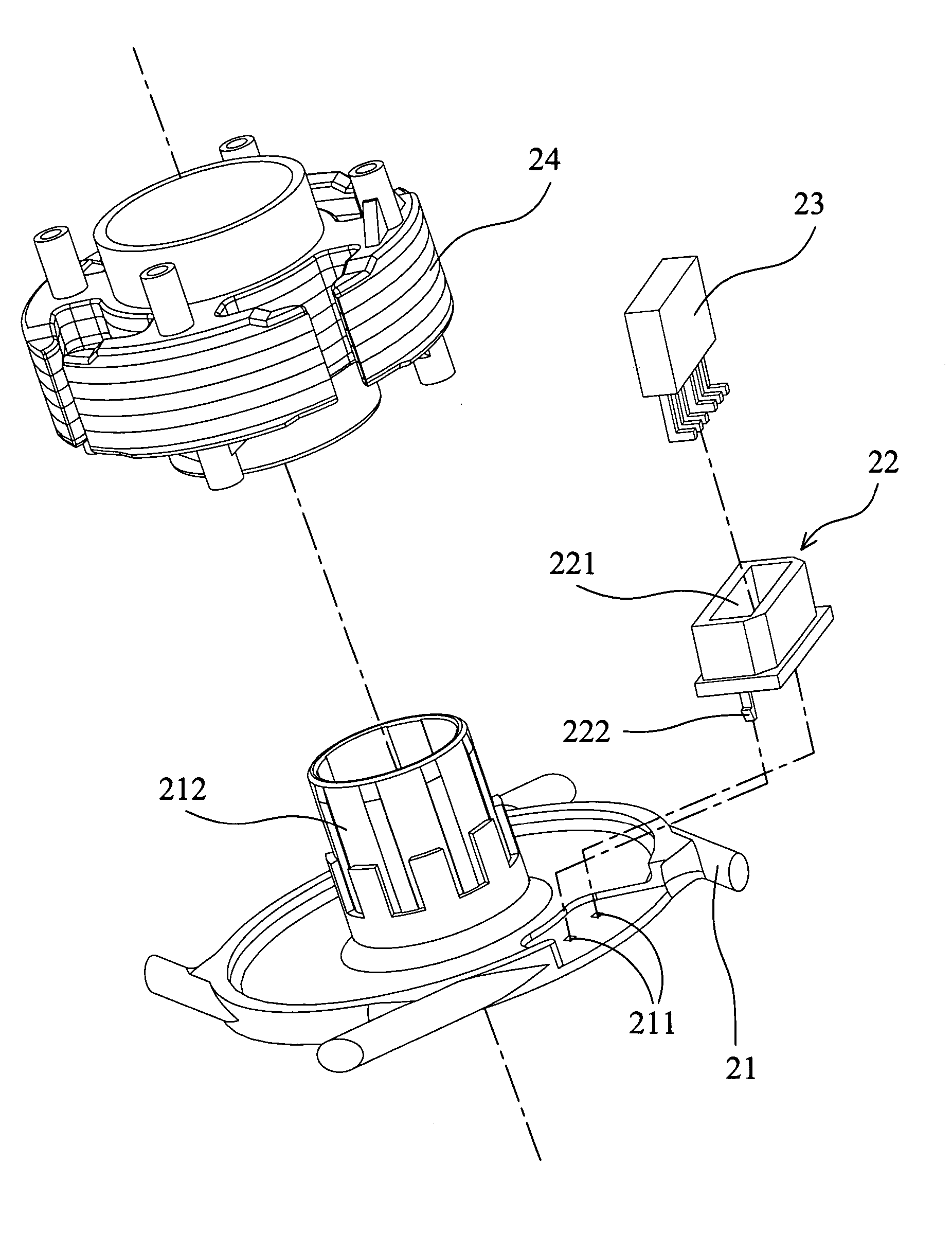Mounting structure for motor controller of heat-dissipating device