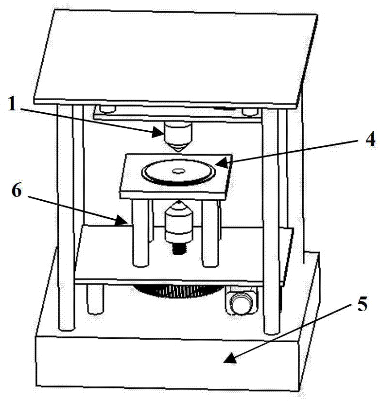 Vertical and rotating combined pressure type multi-anvil press