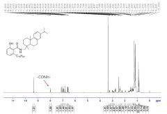 Preparation and application of amide compound of ginkgolic acid