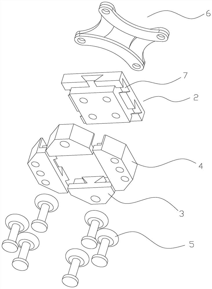 A heavy-duty cross guide rail four-bar mechanism slider