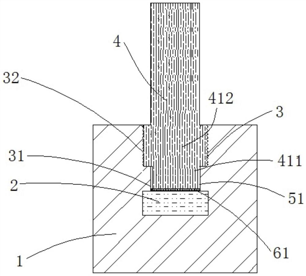 Ceramic heating plate extraction electrode connecting structure and connecting method thereof