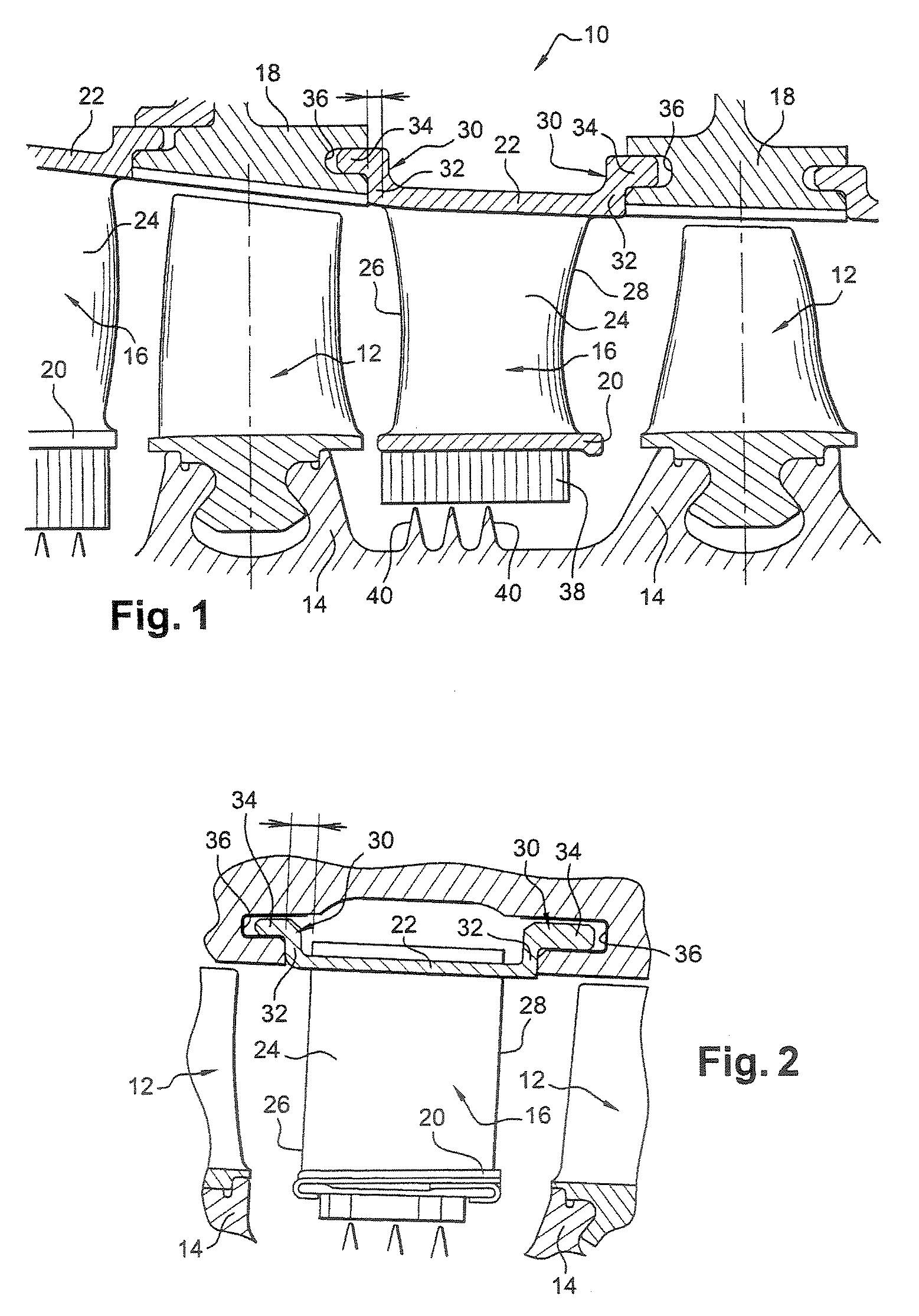 Assembly of sectorized fixed stators for a turbomachine compressor