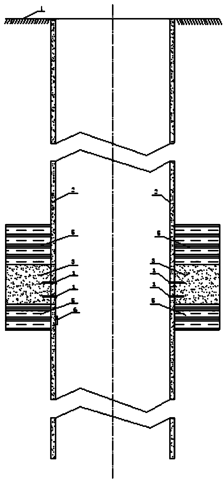Mine vertical shaft/sieve shaft well wall structure and controllable dewatering method thereof