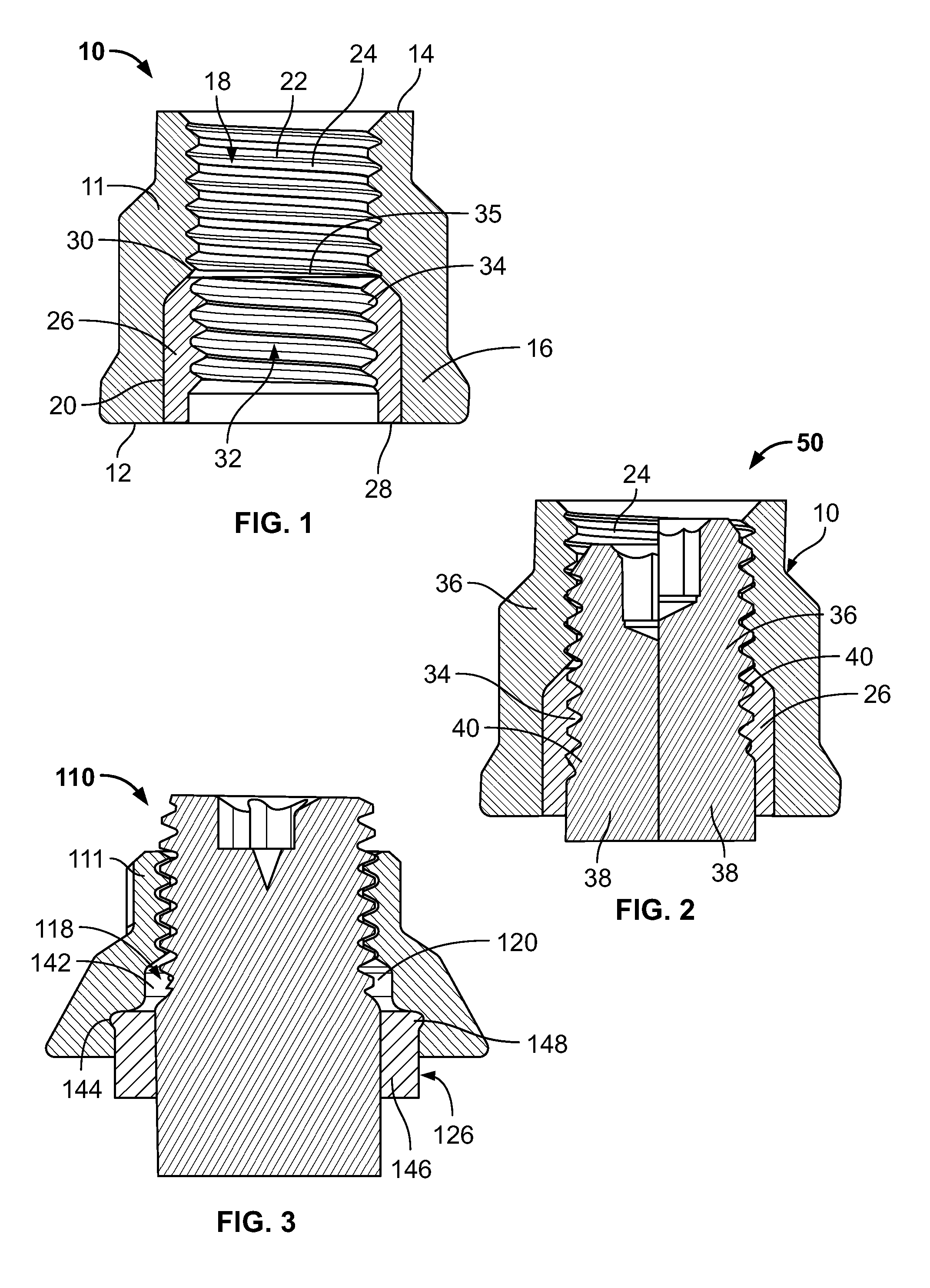 Locking member with dispersive energy absorbent layer