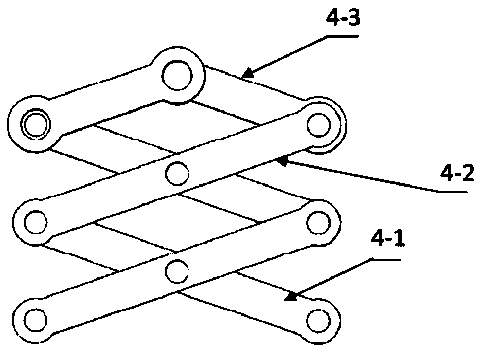 Scissor type radial dilating device for intestinal tract miniature robot