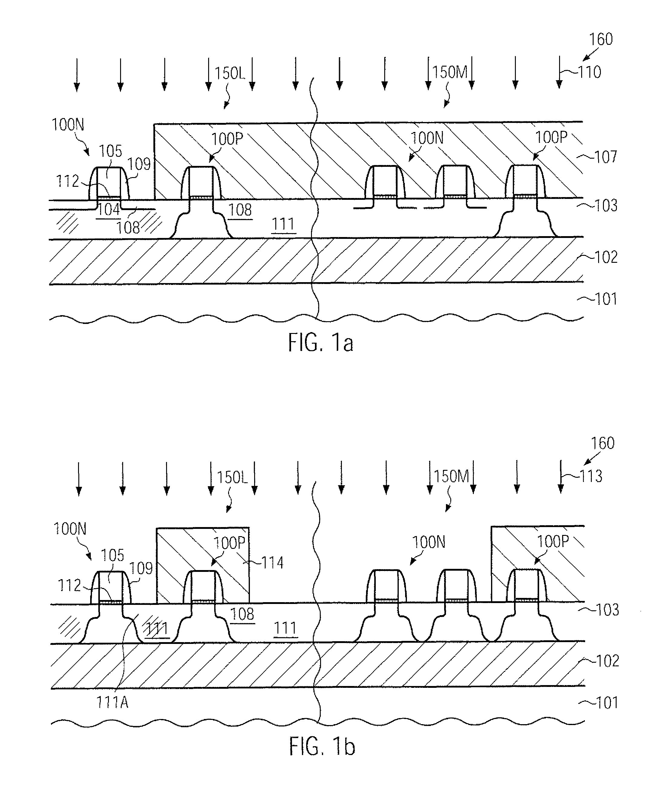 Reduction of memory instability by local adaptation of re-crystallization conditions in a cache area of a semiconductor device