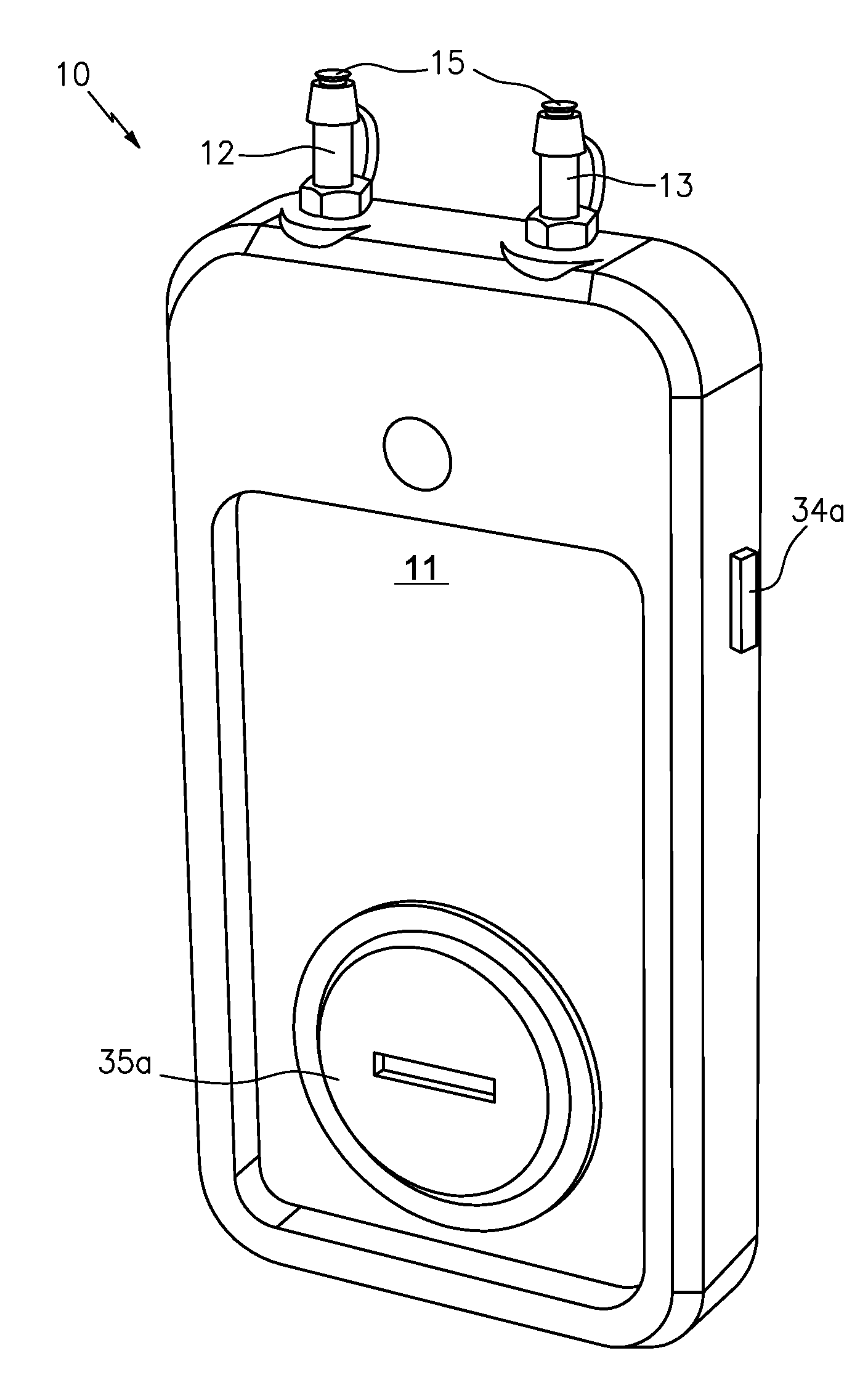 Smartphone operated air pressure meter and system