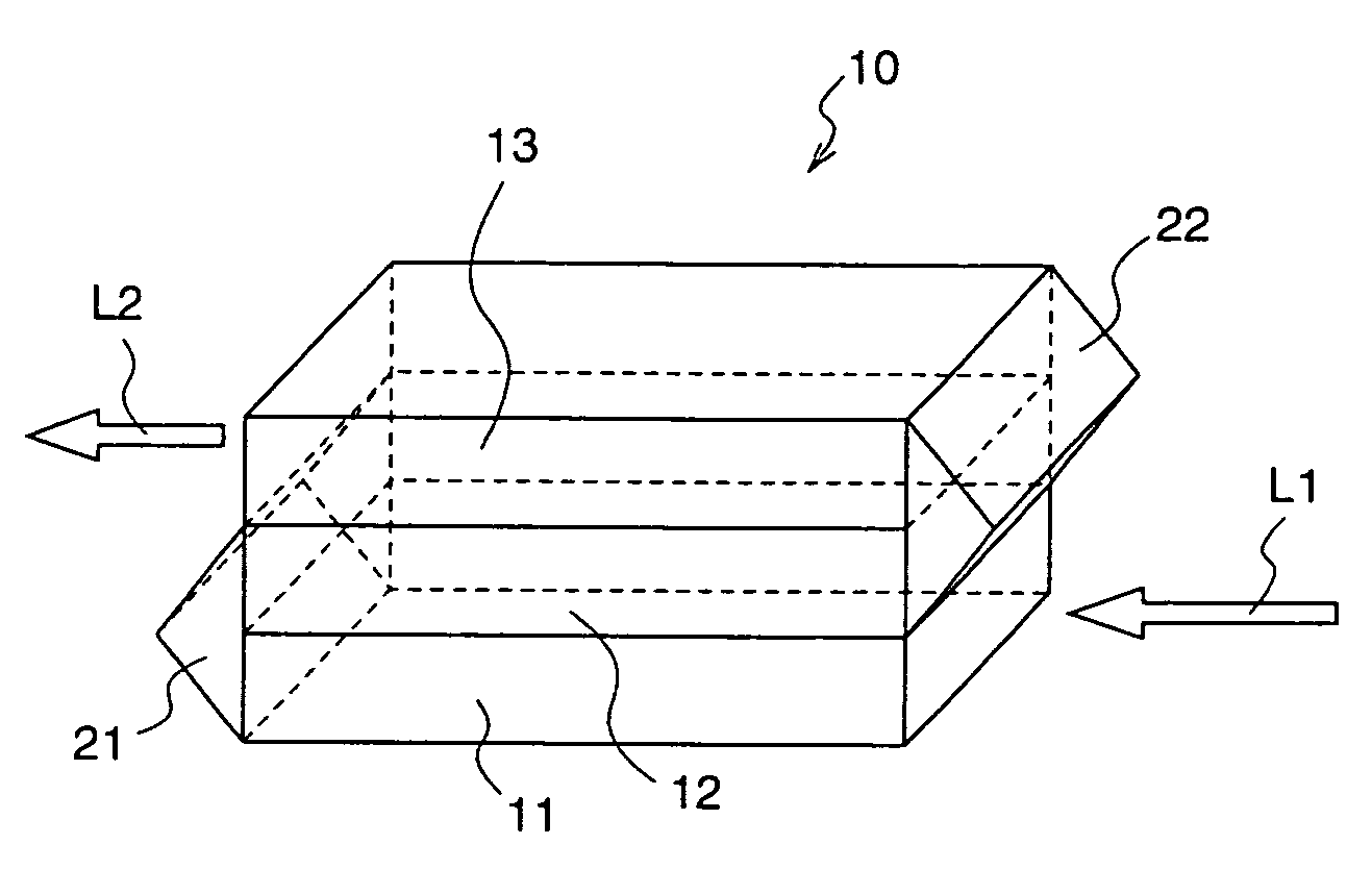 Optical element, laser light source, and two-dimensional image forming apparatus
