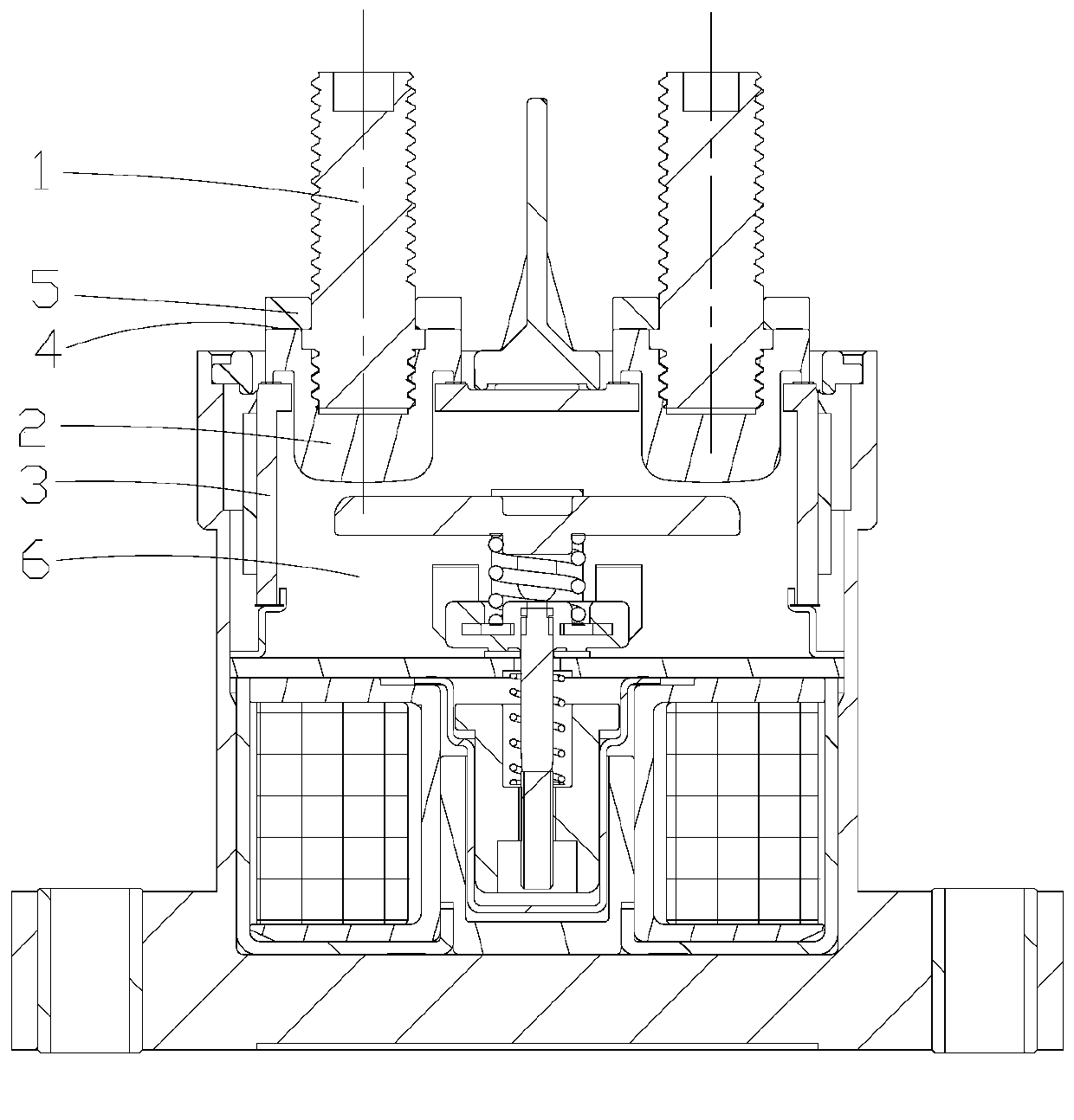 Load terminal of high-voltage direct-current relay