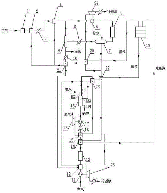 Water vapor electrolytic process based system for joint production of ammonia and nitric acid