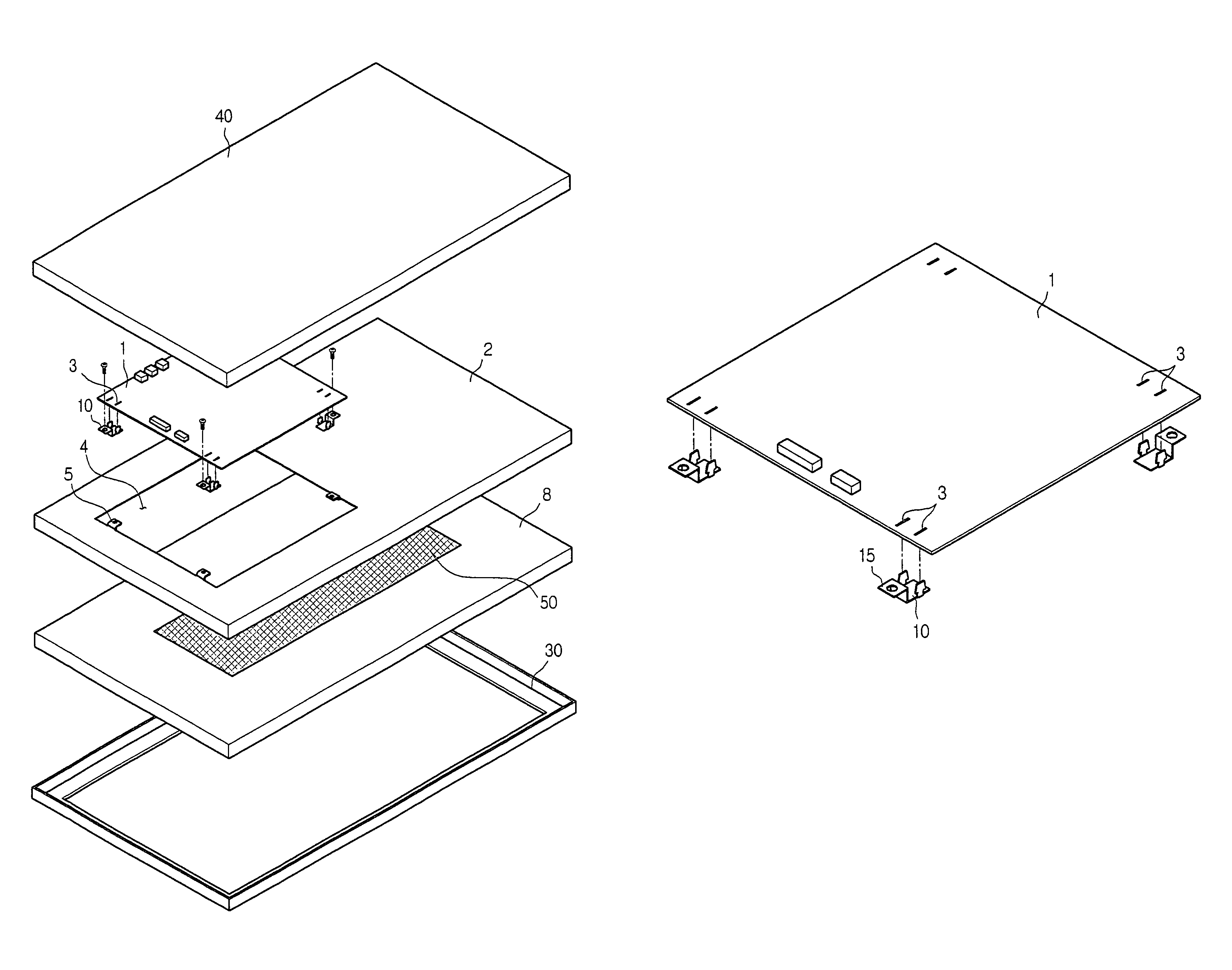 Display device and board supporting structure