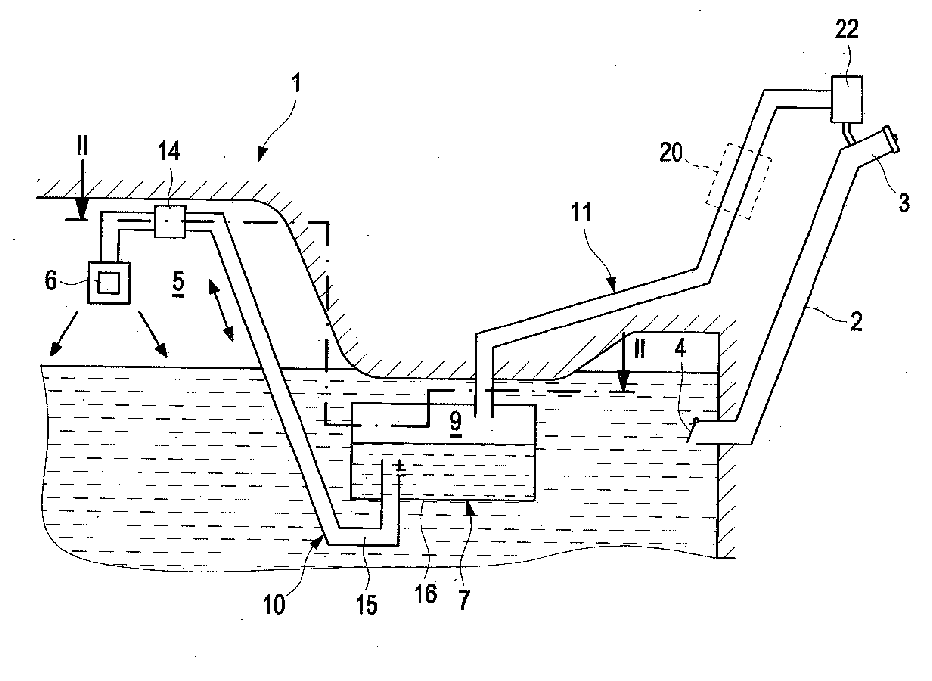 Method for suctioning liquid fuel from a liquid trap in a fuel tank; and fuel system for a motor vehicle