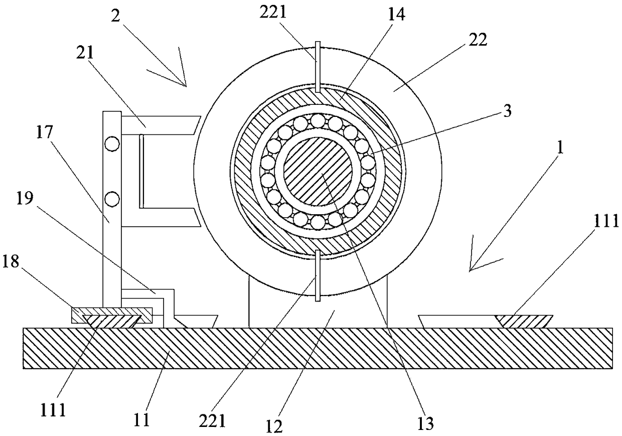 Loading device for tribological testing of rolling bearings