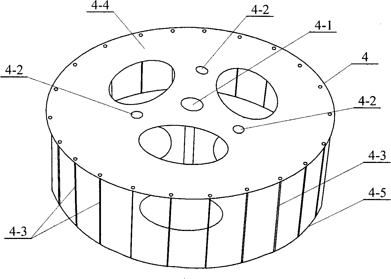 Rigidizable inflating-expansion radial direction rib support type offset-feed paraboloidal antenna