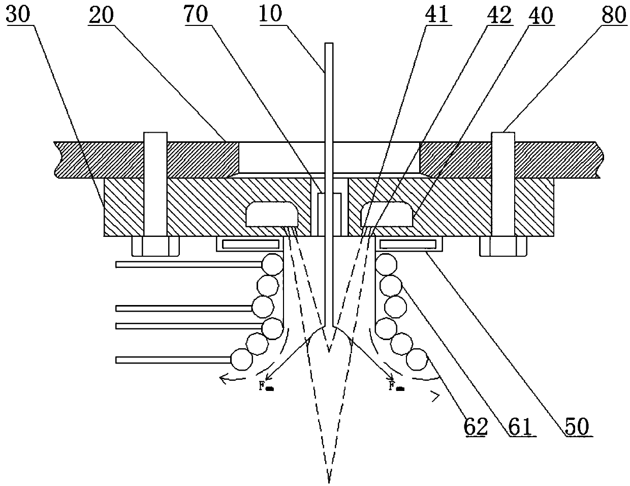 Device for producing metal powder for 3D printing by gas atomization
