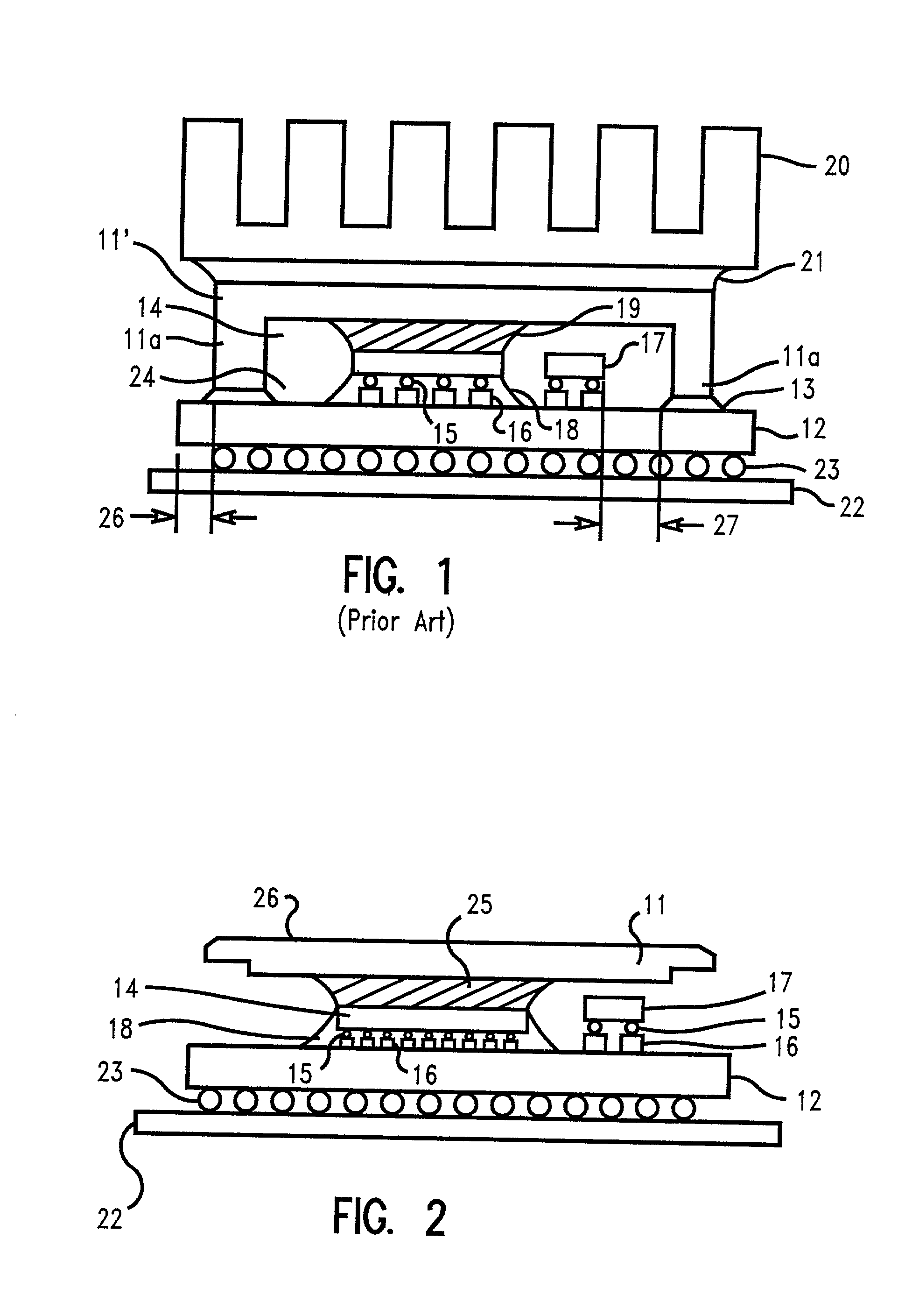 Method for direct attachment of a chip to a cooling member