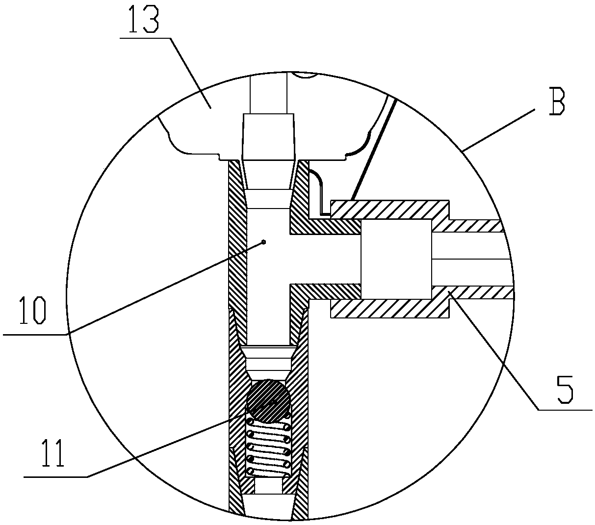 Reverse-rotation preventing structure for screw drilling tool ground driving device for petroleum and natural gas exploitation