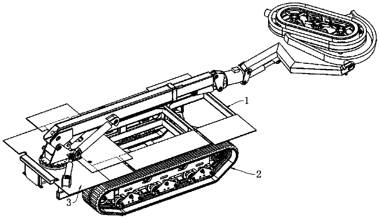 High-arm boat rust-removal robot and hydraulic control system thereof