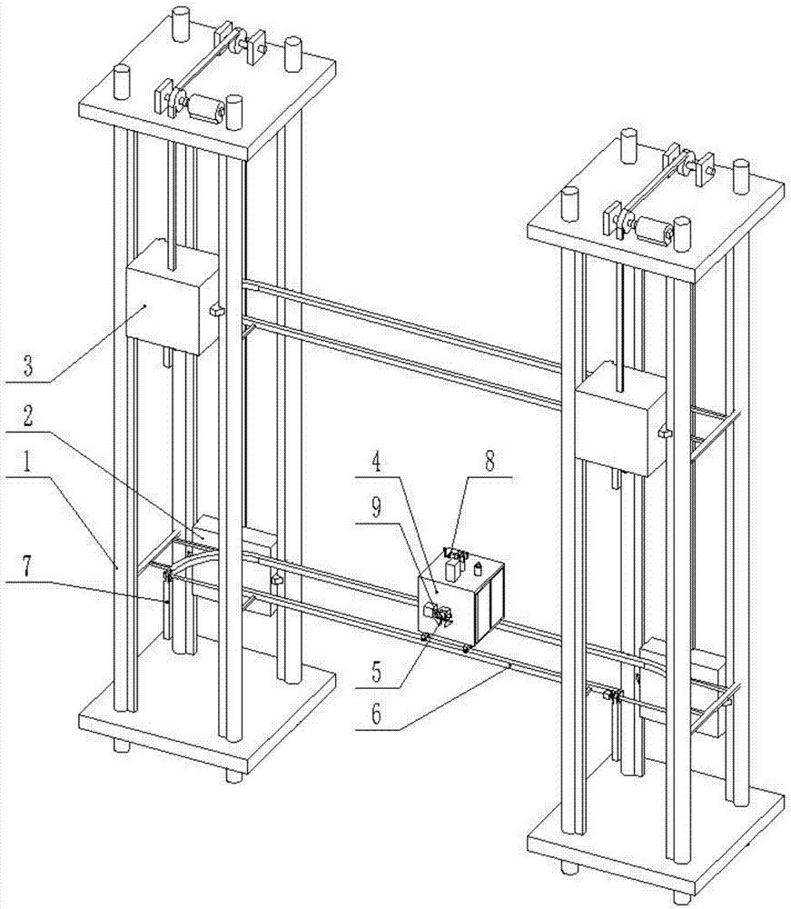 Cab elevator capable of being connected in series and moving horizontally