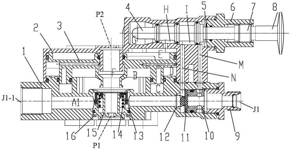 Novel three-bridge emergency relay valve