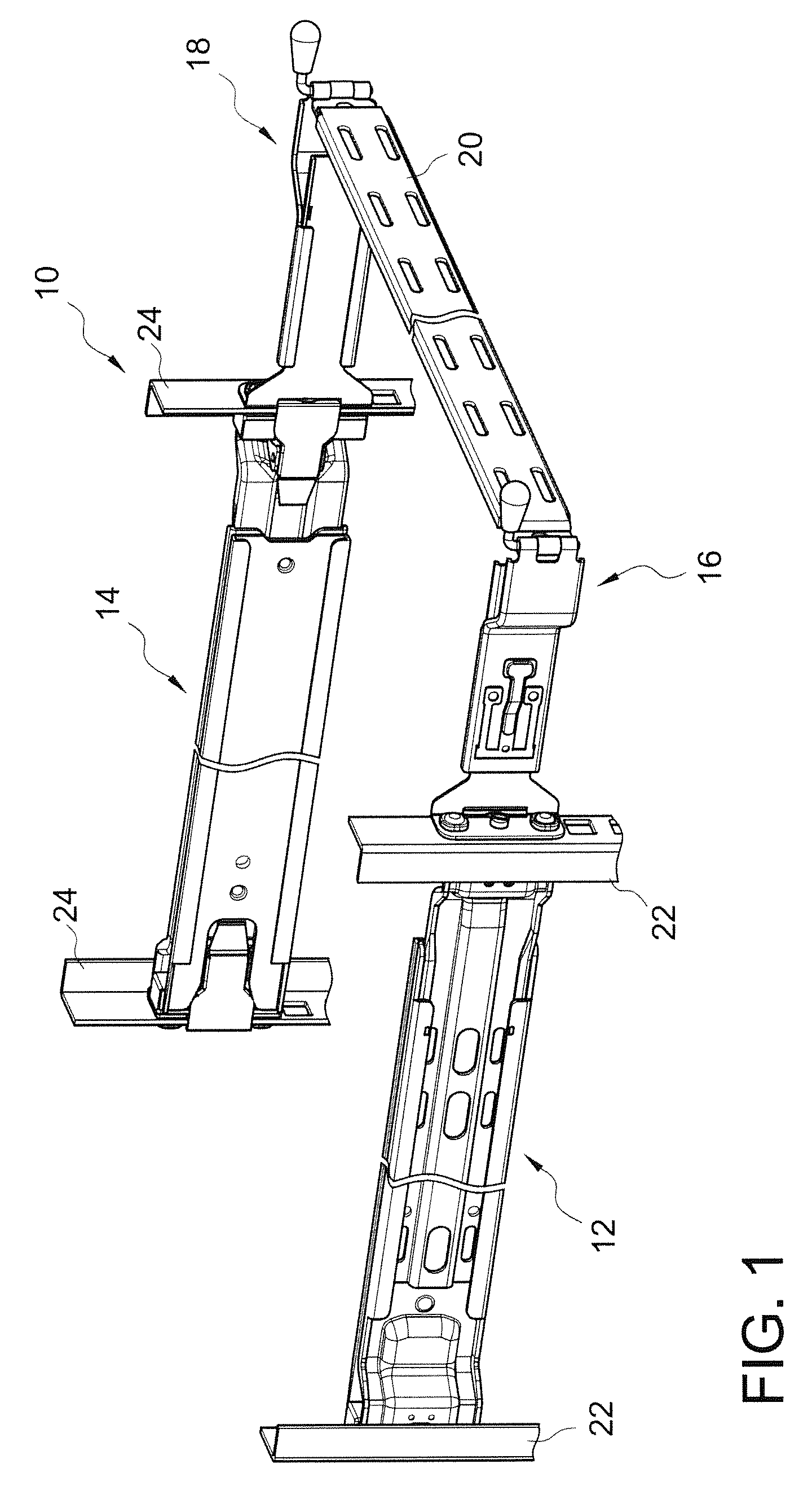 Adjustment device for cable management arm