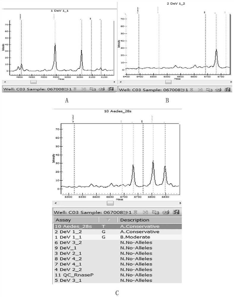 A kind of sequencing primer, detection method and kit for dengue virus typing