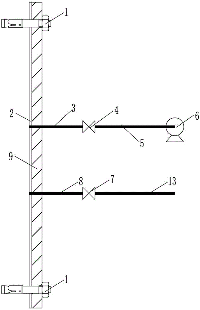 Leakage repairing device for pressure-bearing reinforced concrete structure and construction method thereof