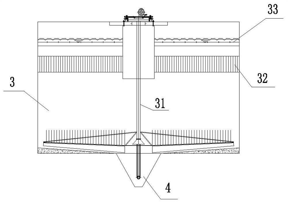 Sedimentation tank for treating high-concentration sandstone wastewater