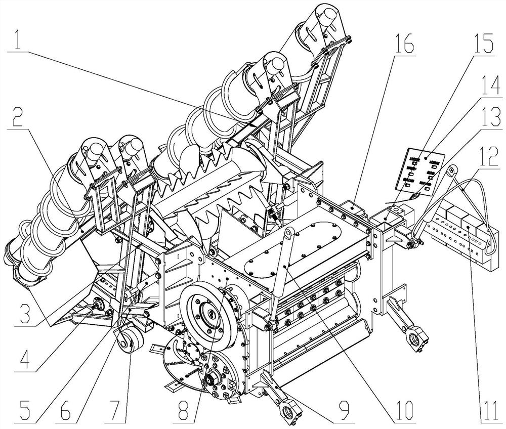 Sugarcane harvester and front suspension header root cutting depth control device and method thereof