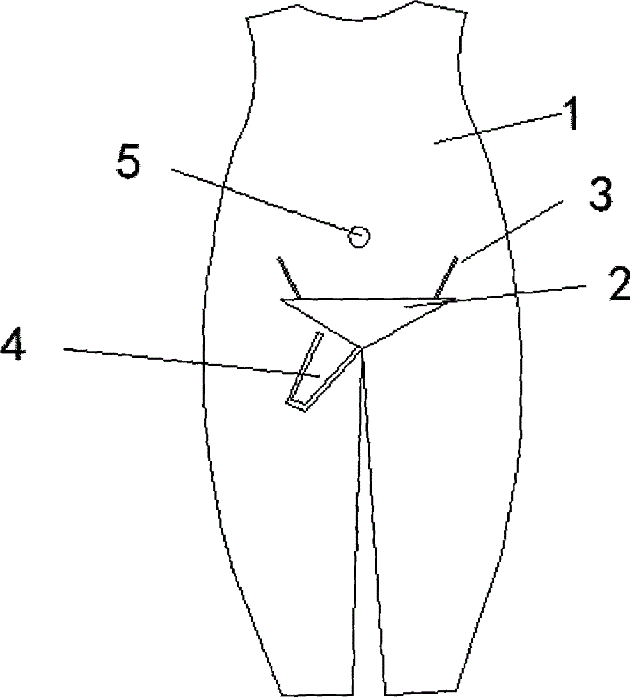 Temperature regulating and moisture conducting fabric garment with urethral catheter