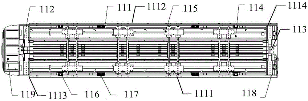 Train body structure of magnetic suspension train
