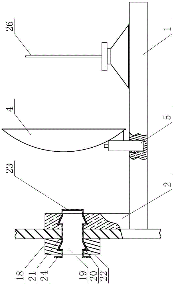 Antenna fixing apparatus for strengthening concentrator signal