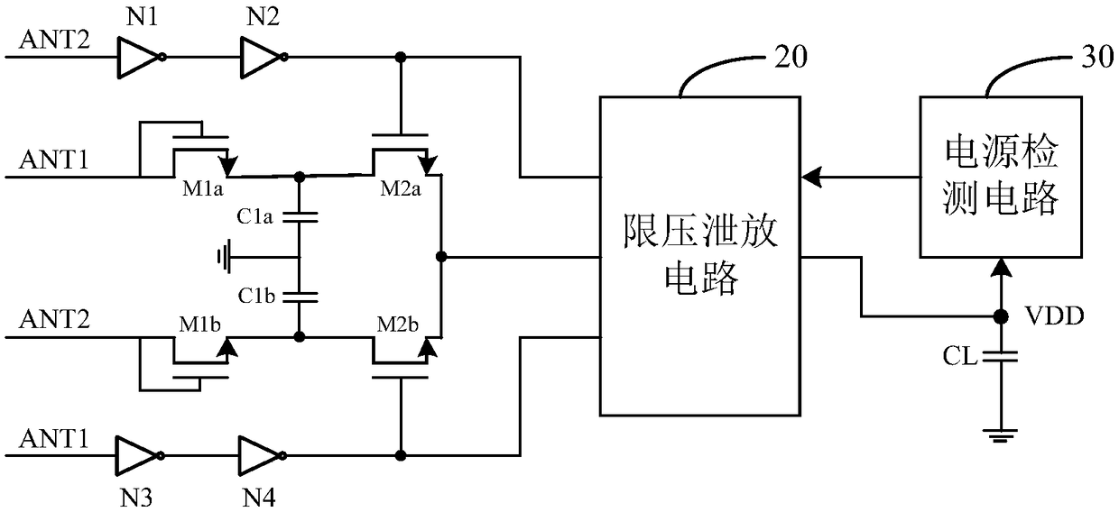 An electronic tag circuit