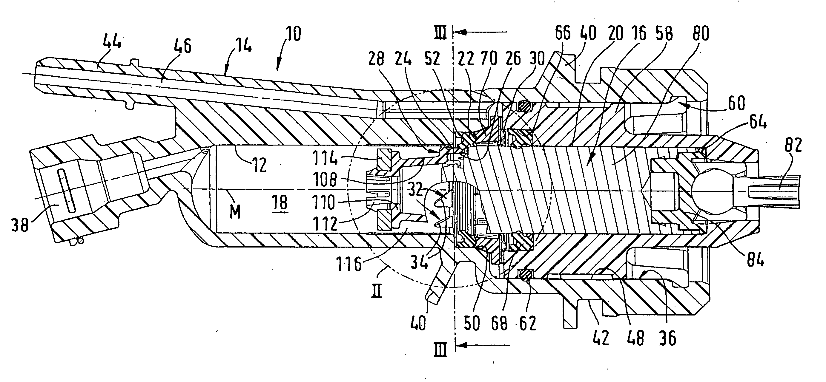 Hydraulic cylinder, in particular master cylinder for a hydraulic clutch actuation system for motor vehicles