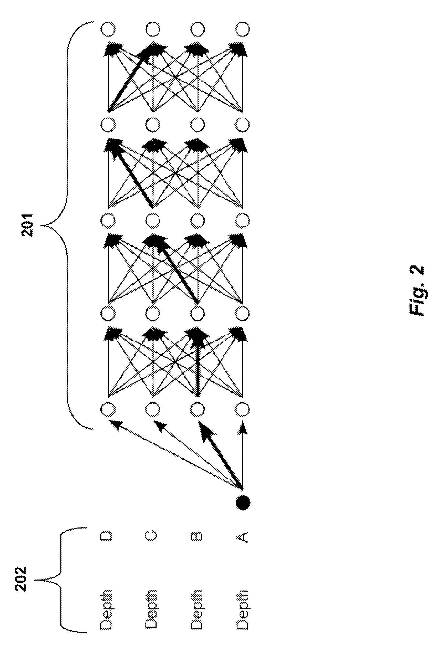 Method for enhancing depth images of scenes using trellis structures