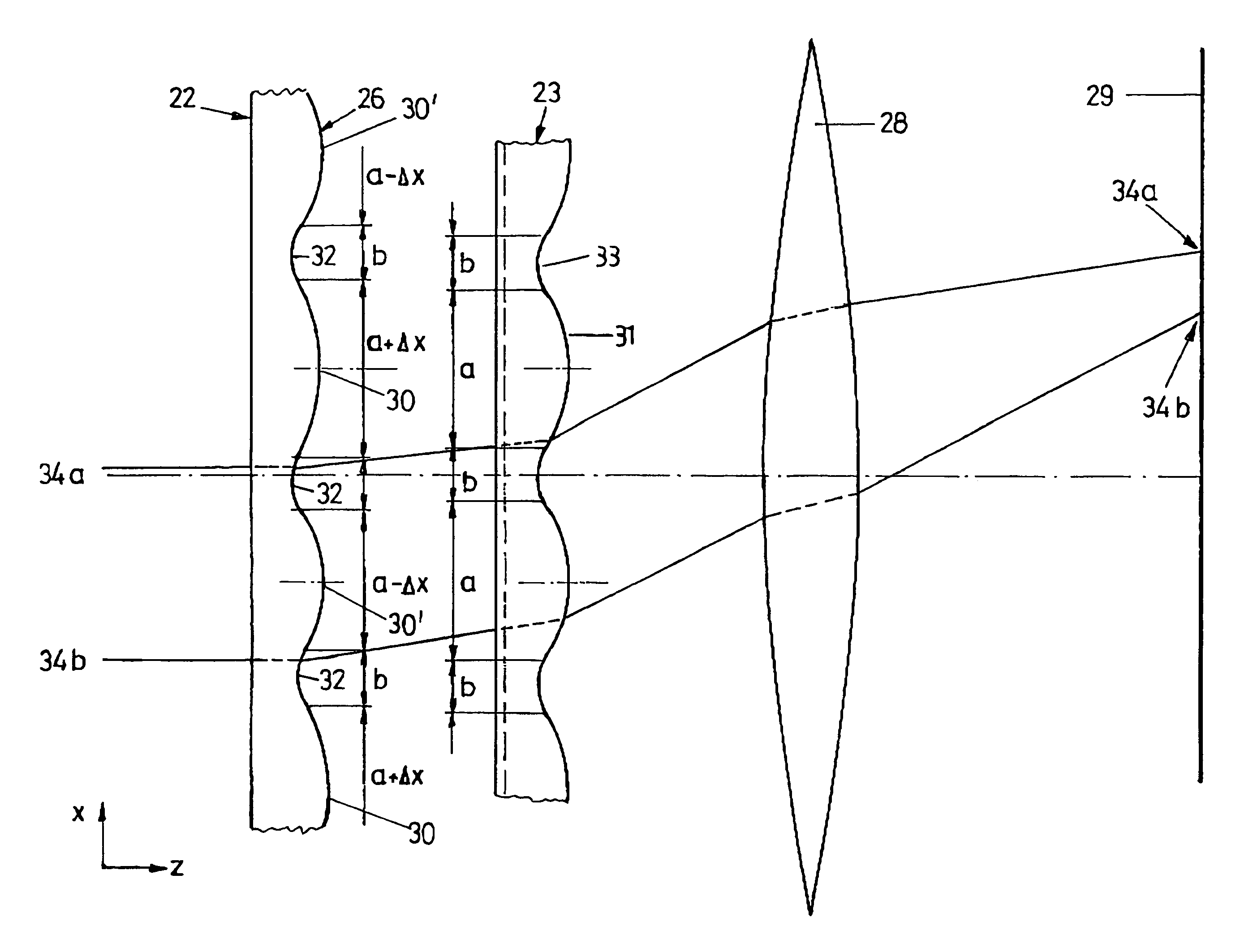 Apparatus for shaping a light beam