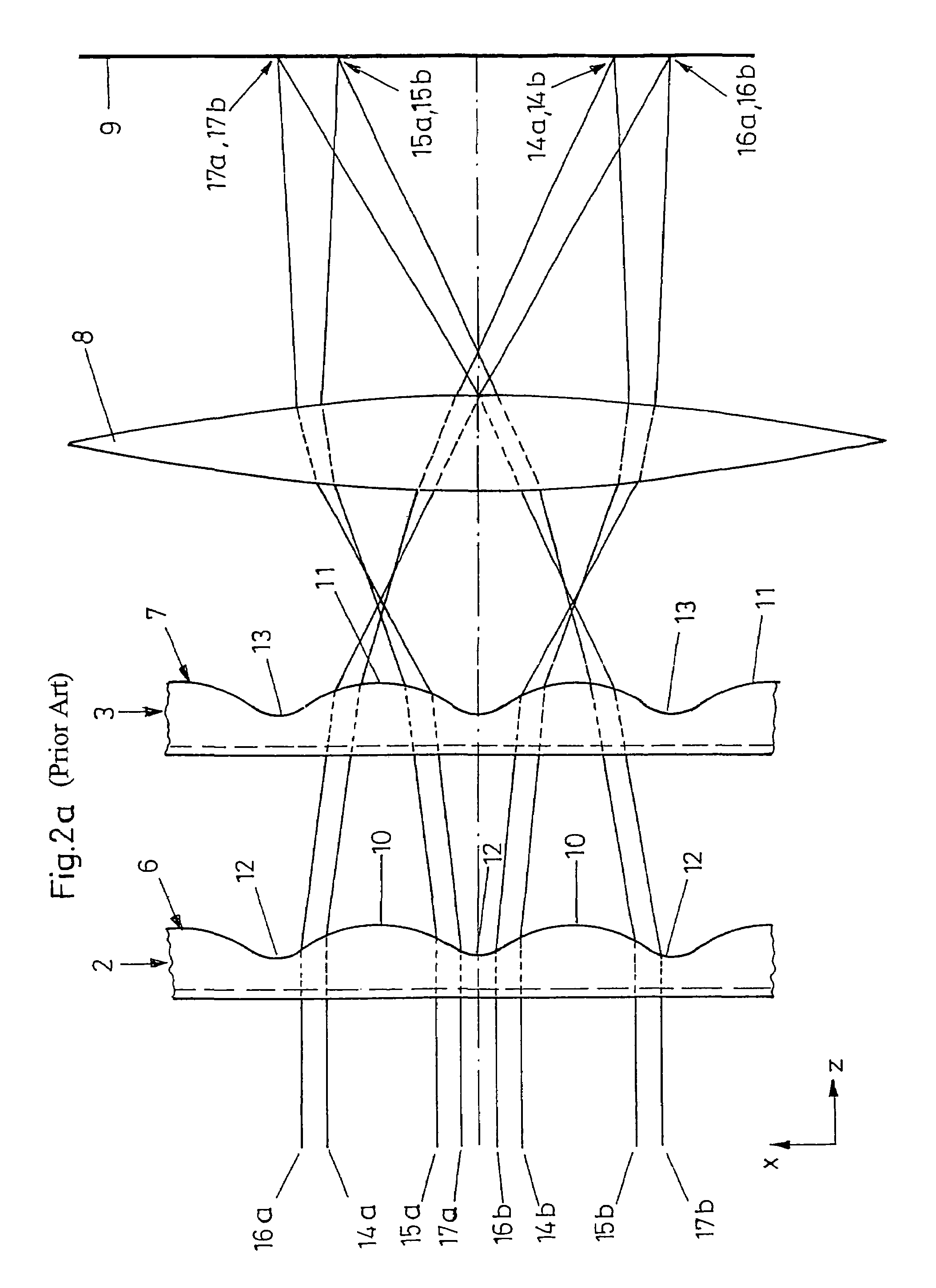 Apparatus for shaping a light beam