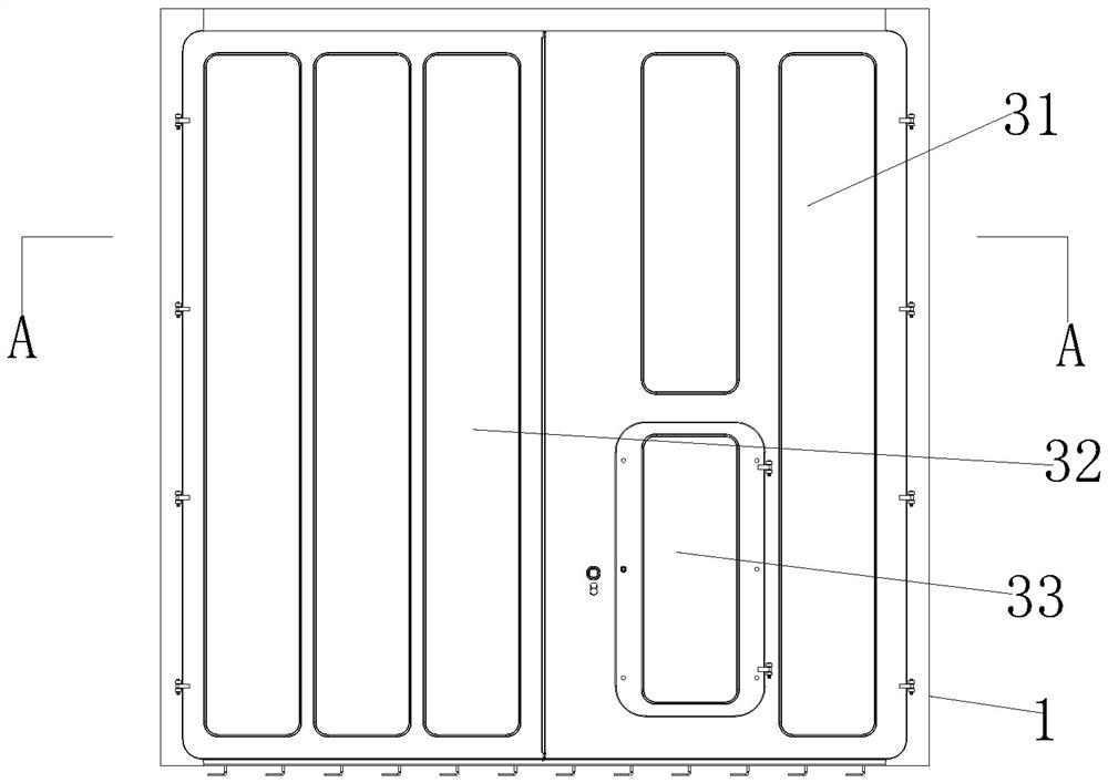 Double-leaf doorsill-free damp-proof airtight door with high sealing reliability and door opening method thereof