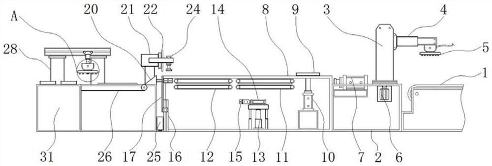 Discharging device with automatic detection structure for PCB machining