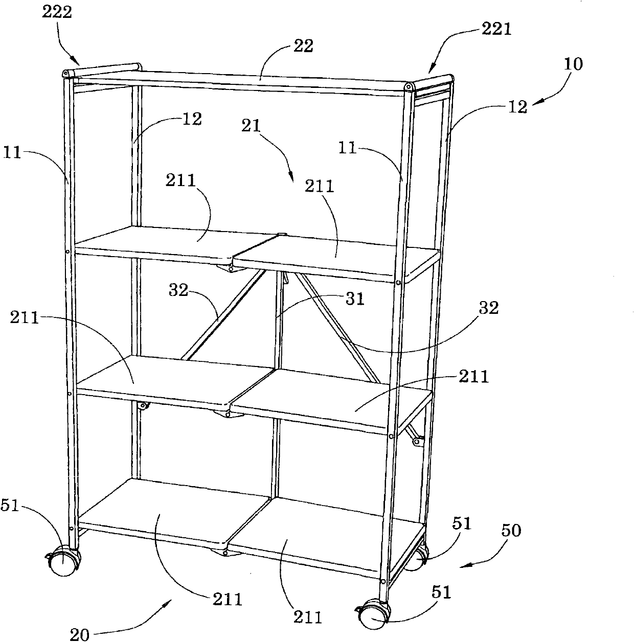 Foldable and portable storage frame