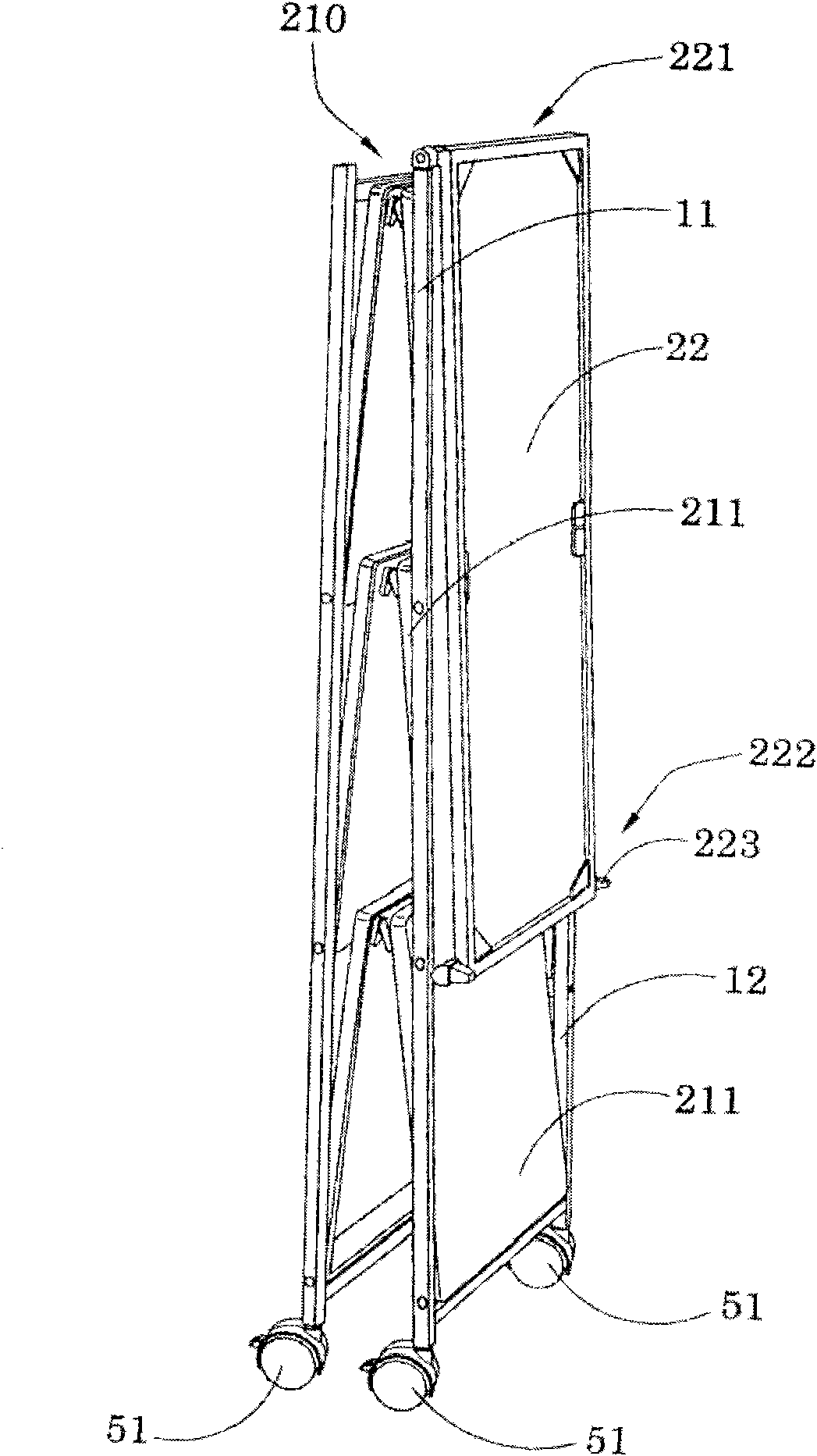 Foldable and portable storage frame