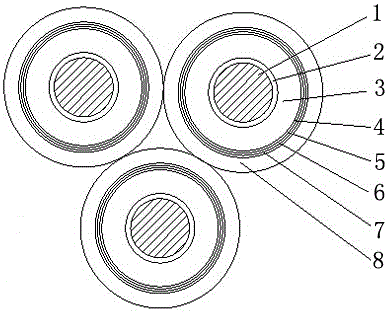 XLPE insulated non-extrusion shielded medium voltage power cable production process