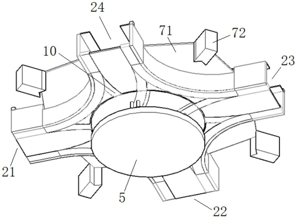 Four-way multi-direction automatic orbital transfer track and orbital transfer method thereof