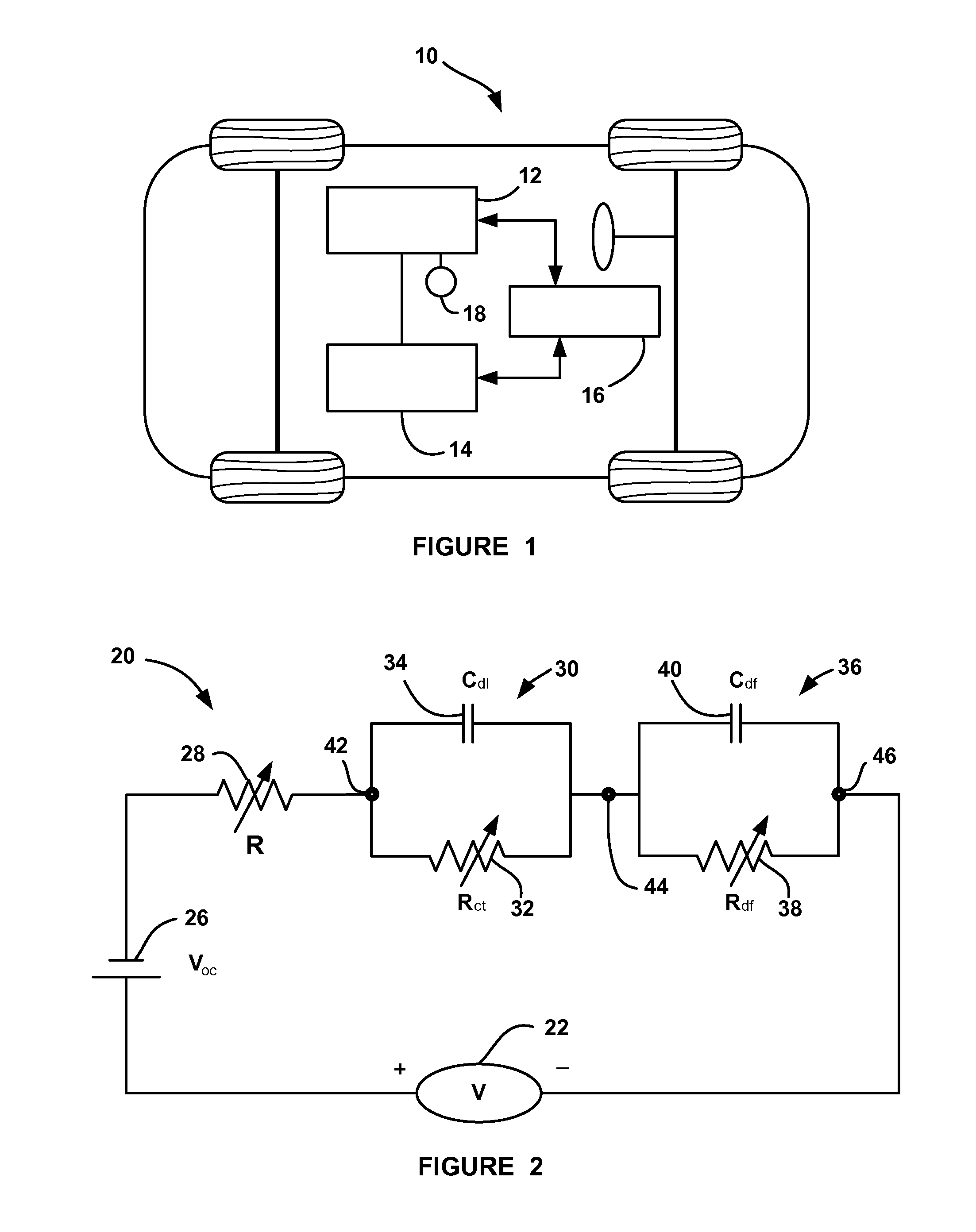 Battery state estimator with overpotential-based variable resistors